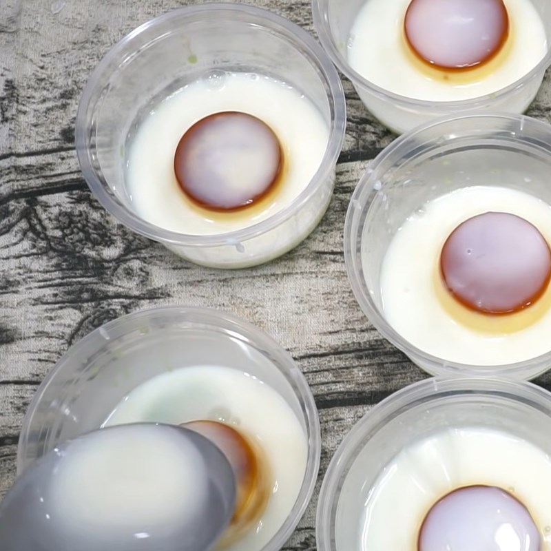 Step 6 Making flan jelly Layered coffee flan jelly