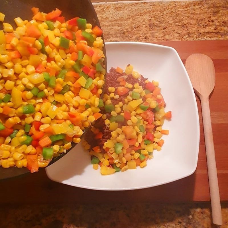 Step 3 Make vegetable salad Brown rice salad