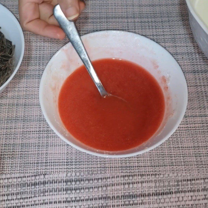 Step 1 Make strawberry syrup for Strawberry Chocolate Ice Cream