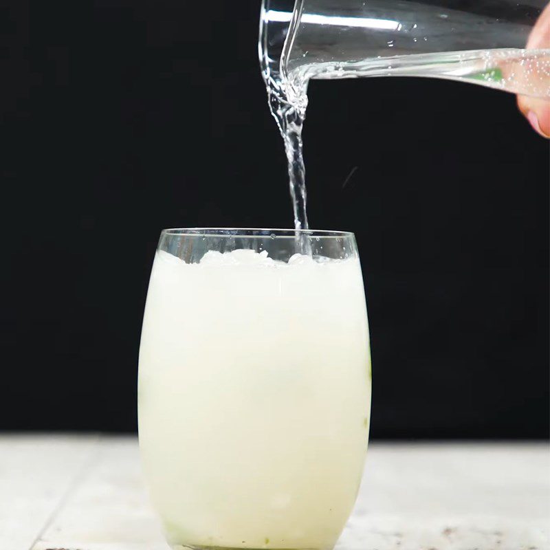 Step 3 Make soda for Lychee Mint Soda