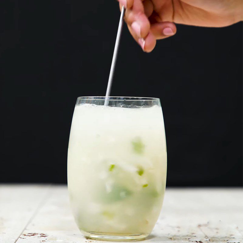 Step 3 Make soda for Lychee Mint Soda
