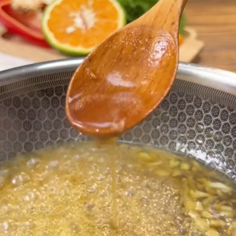 Step 3 Making sauce for Pink tilapia with orange sauce (Recipe shared from Tiktok into the kitchen with TasteVN)