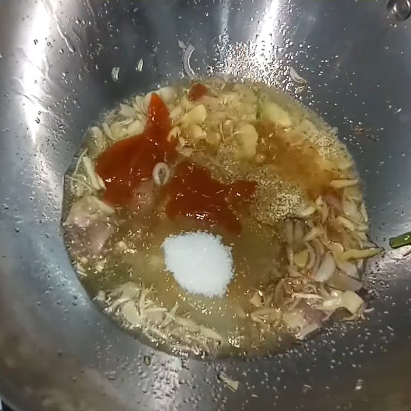 Step 5 Making fish sauce for fried stingray with fish sauce
