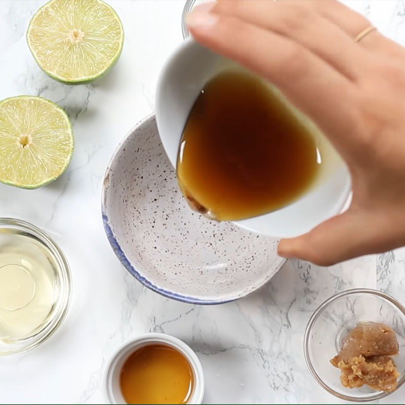Step 2 Make the dressing for Asian-style Kale Salad