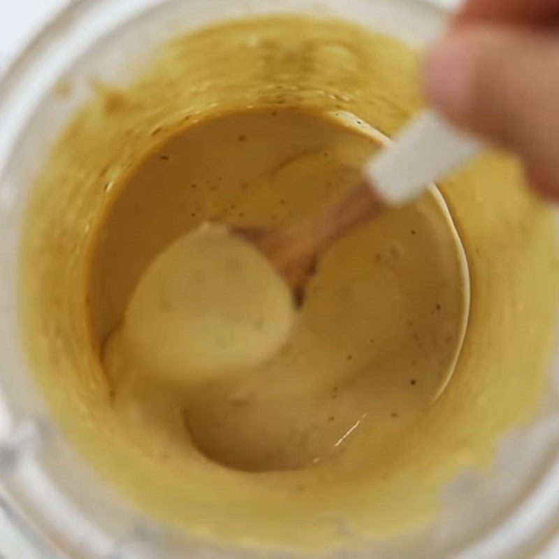 Step 3 Making salad dressing Creamy kale salad dressing