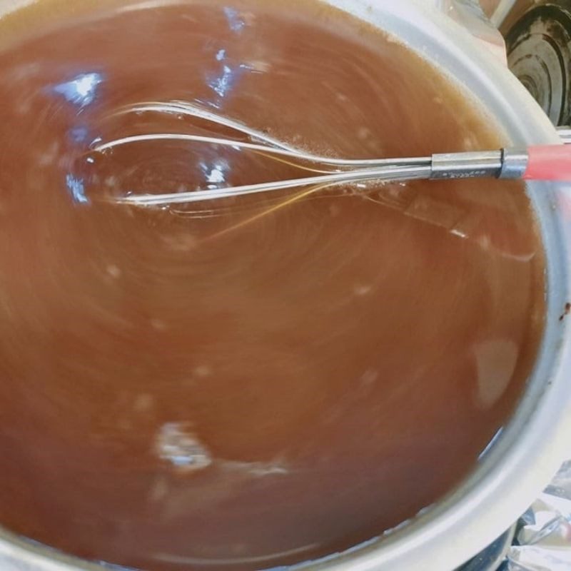 Step 1 Make coffee jelly Thai red milk tea