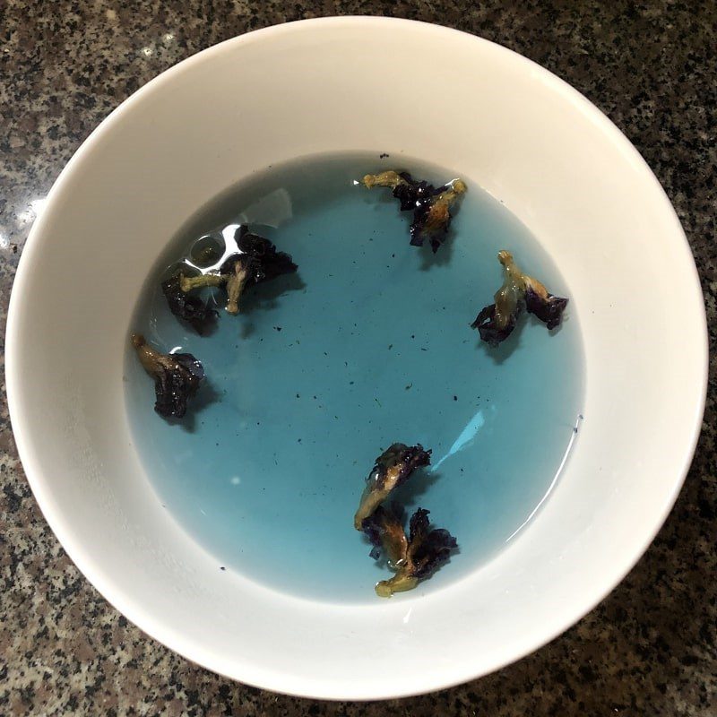 Step 4 Make butterfly pea jelly Black bean dessert with butterfly pea jelly using a pressure cooker