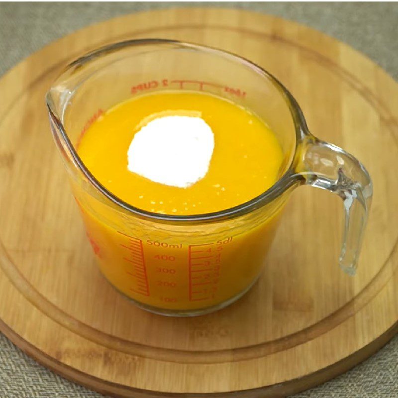 Step 4 Make the mango jelly Panna cotta mango jelly