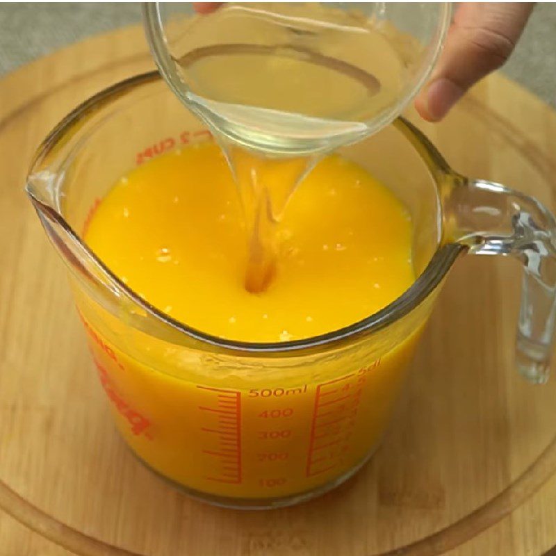 Step 4 Make the mango jelly Panna cotta mango jelly