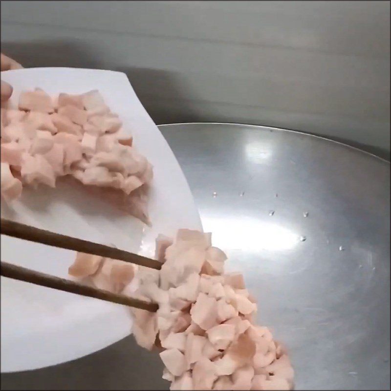 Step 3 Making Fried Pork Fat Mixed Jackfruit Da Nang