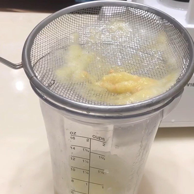 Step 3 Strain the orange guava juice Orange Guava Juice