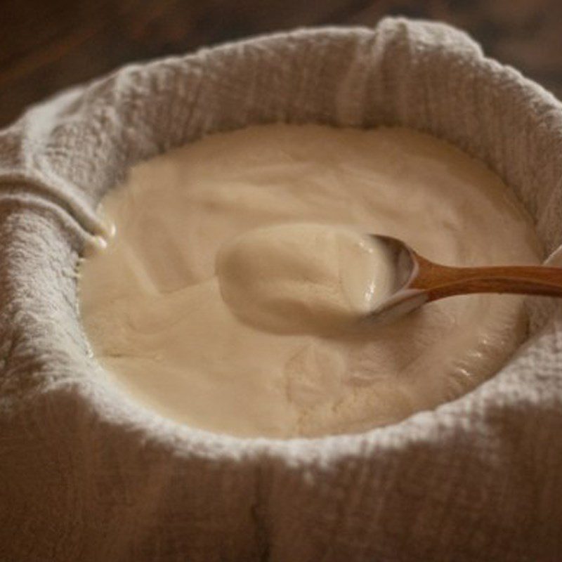 Step 5 Straining Greek Yogurt Soy Greek Yogurt