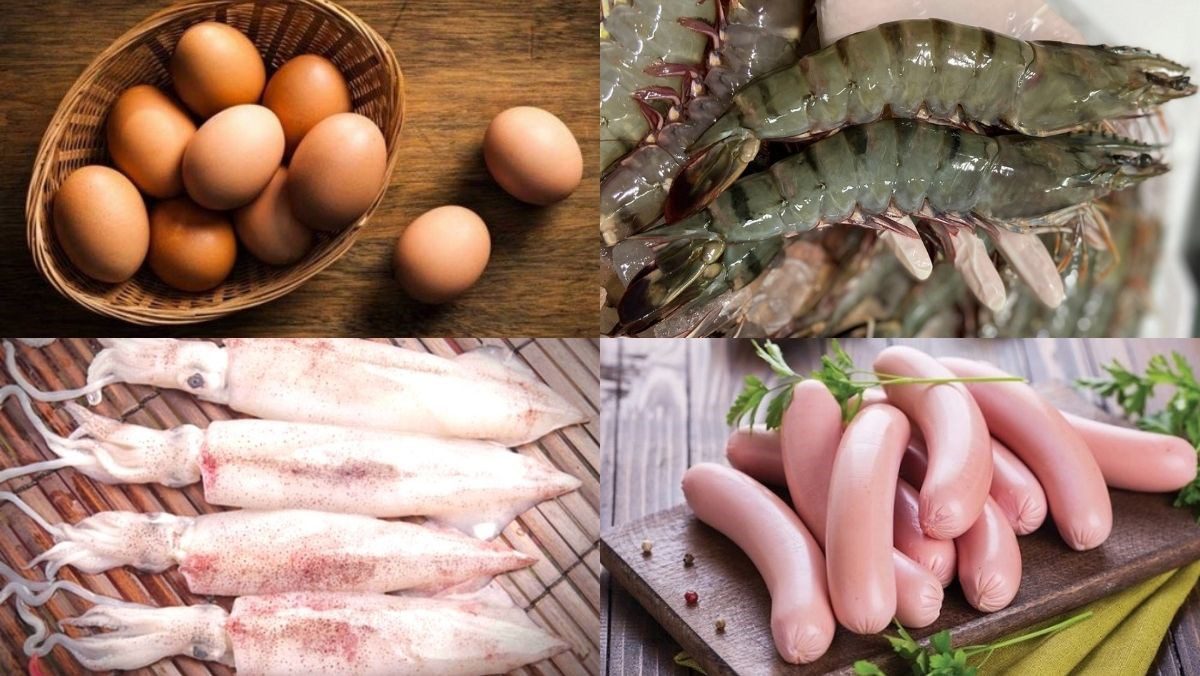 Ingredients for baked egg dish