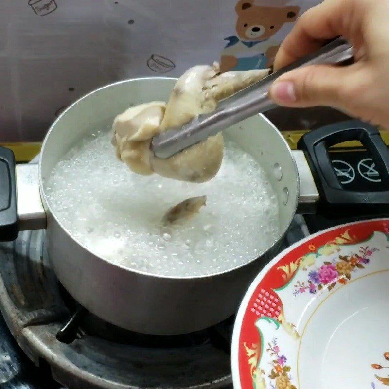 Step 2 Boil chicken wings for Mixed Noodles