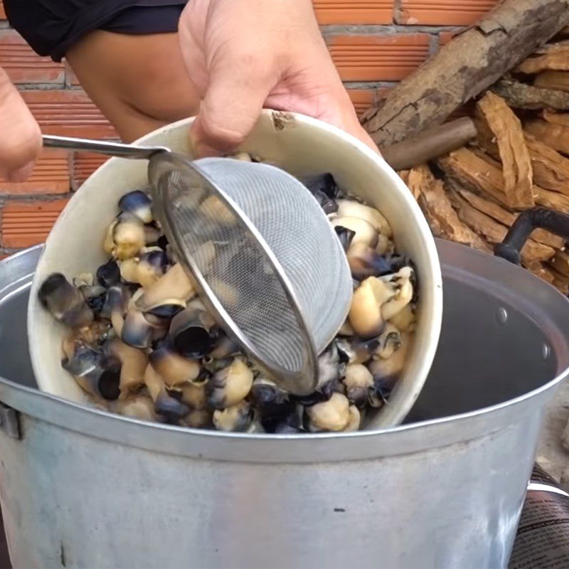 Step 2 Boil the oysters for Oyster Salad