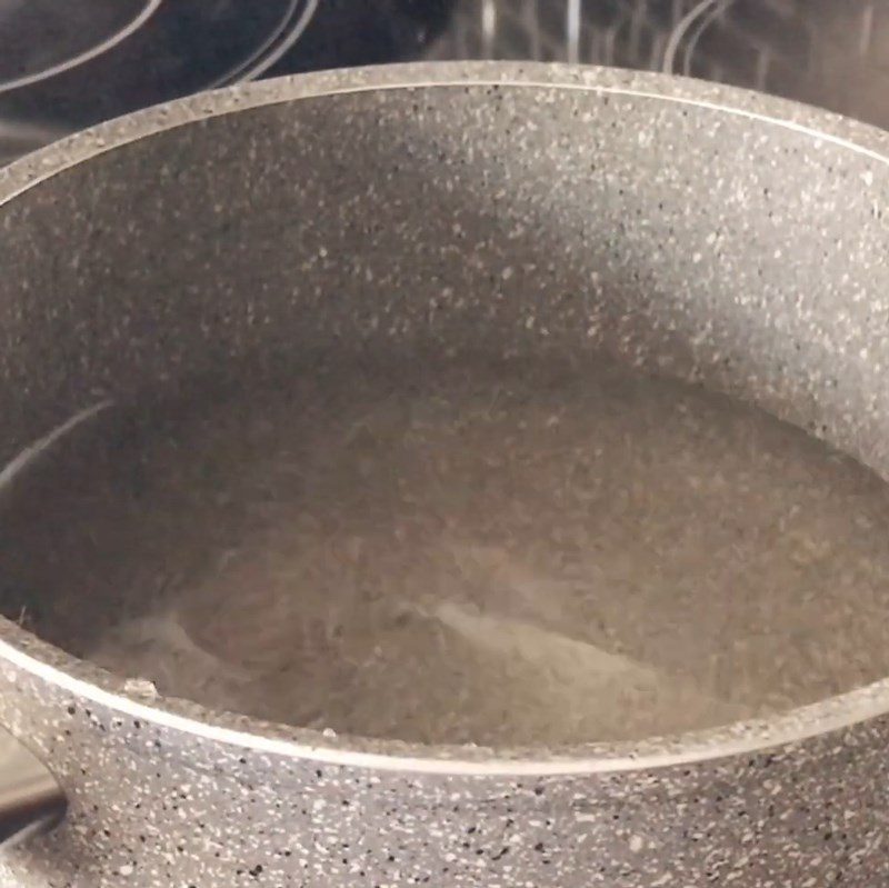 Step 2 Boiling tapioca pearls and mochi for Mochi Milk Tea