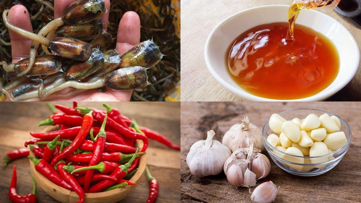 Ingredients for Hà Tiên cà xỉu fish sauce