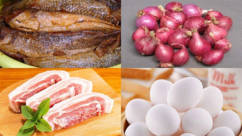 Ingredients for grilled snakehead fish sauce