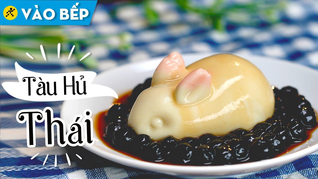 Thai tofu with black sugar pearls