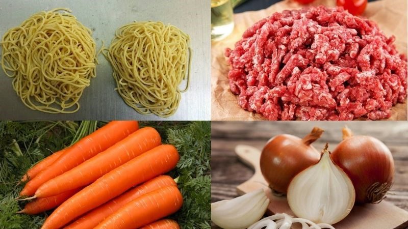 Ingredients for Sapporo ramen dish