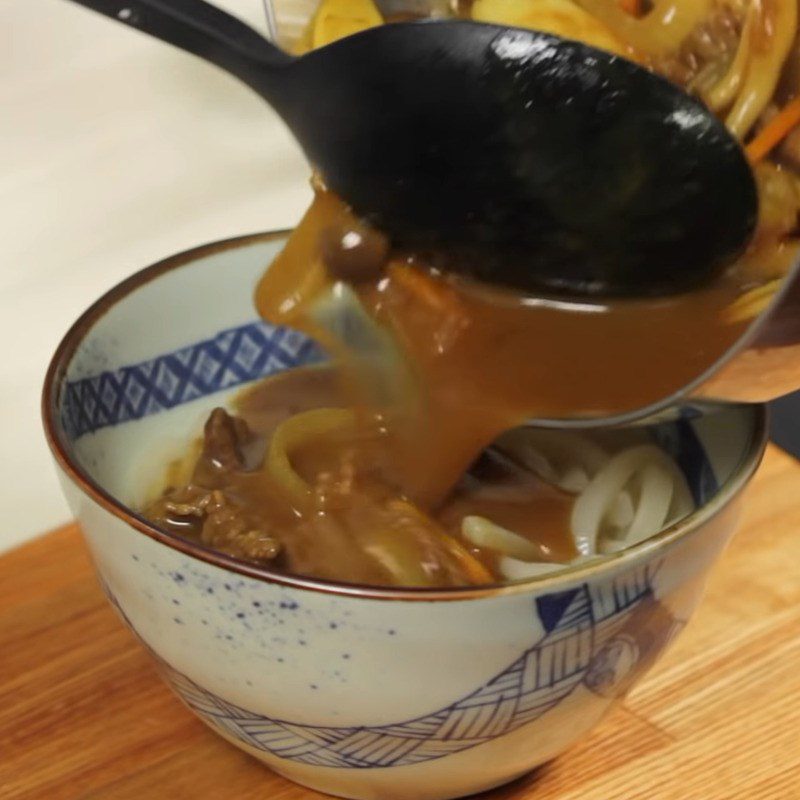 Step 6 Completion Beef curry udon