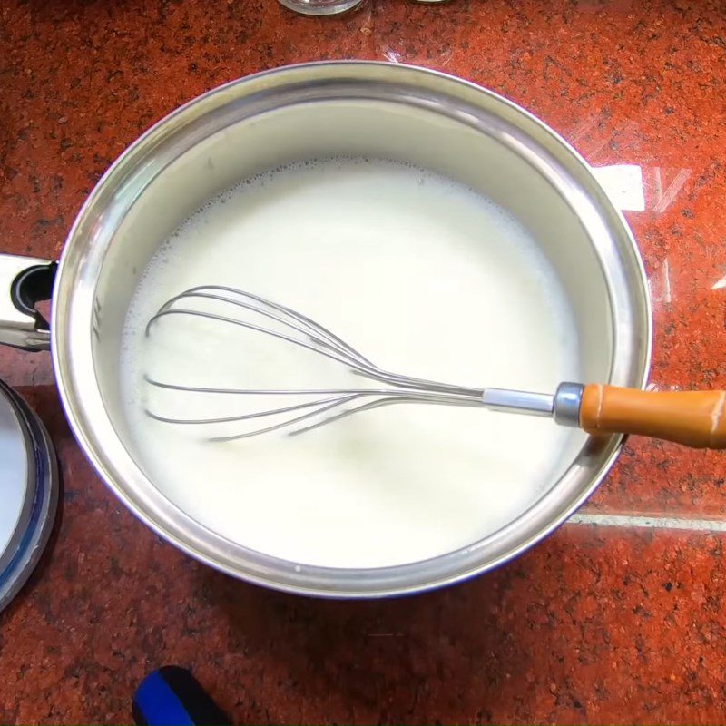 Step 1 Cooking cheese for traditional yogurt cheese
