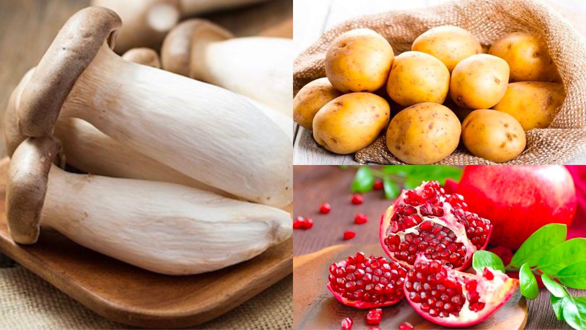 Ingredients for making pan-fried chicken thigh mushrooms