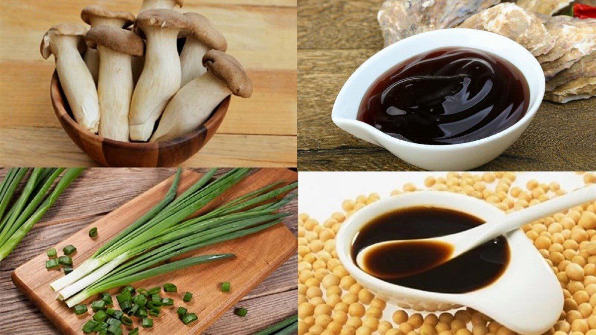 Ingredients for grilled chicken thigh mushrooms using an air fryer