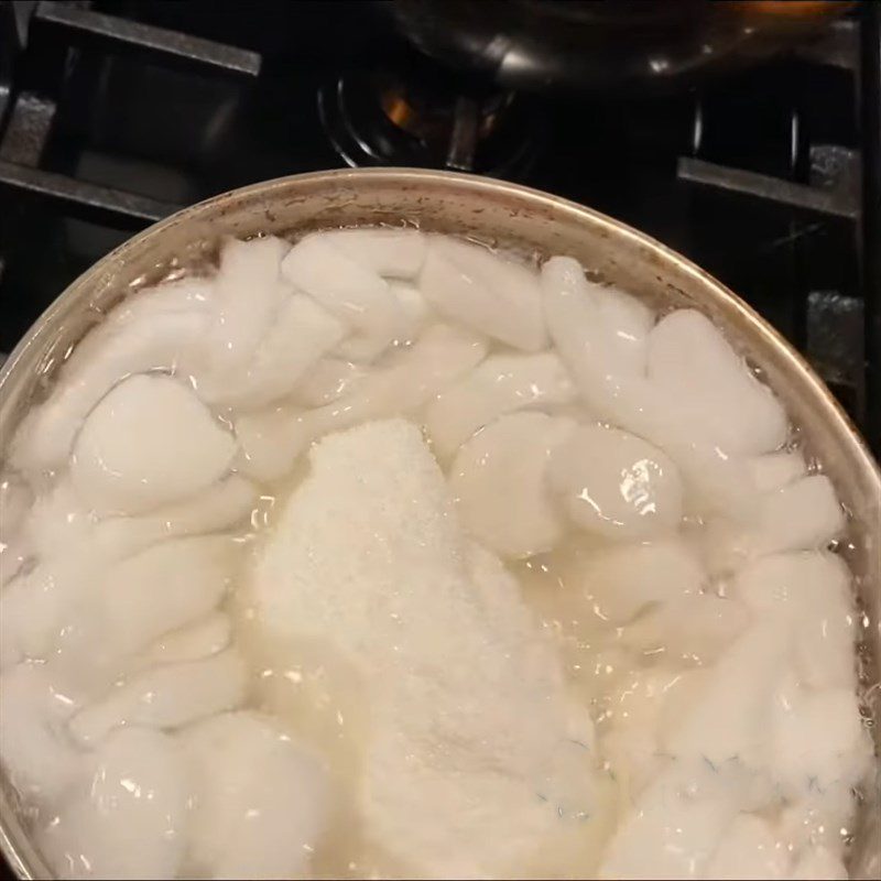 Step 3 Cook tapioca with ginger and sugar Tapioca pudding