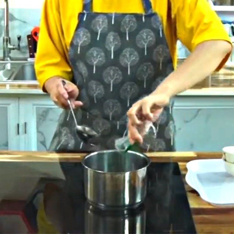 Step 1 Cook the jelly powder for mint milk tea