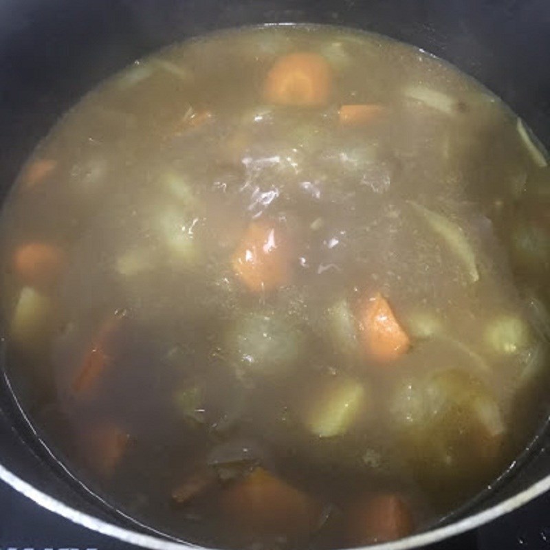 Step 4 Cooking curry Japanese curry rice