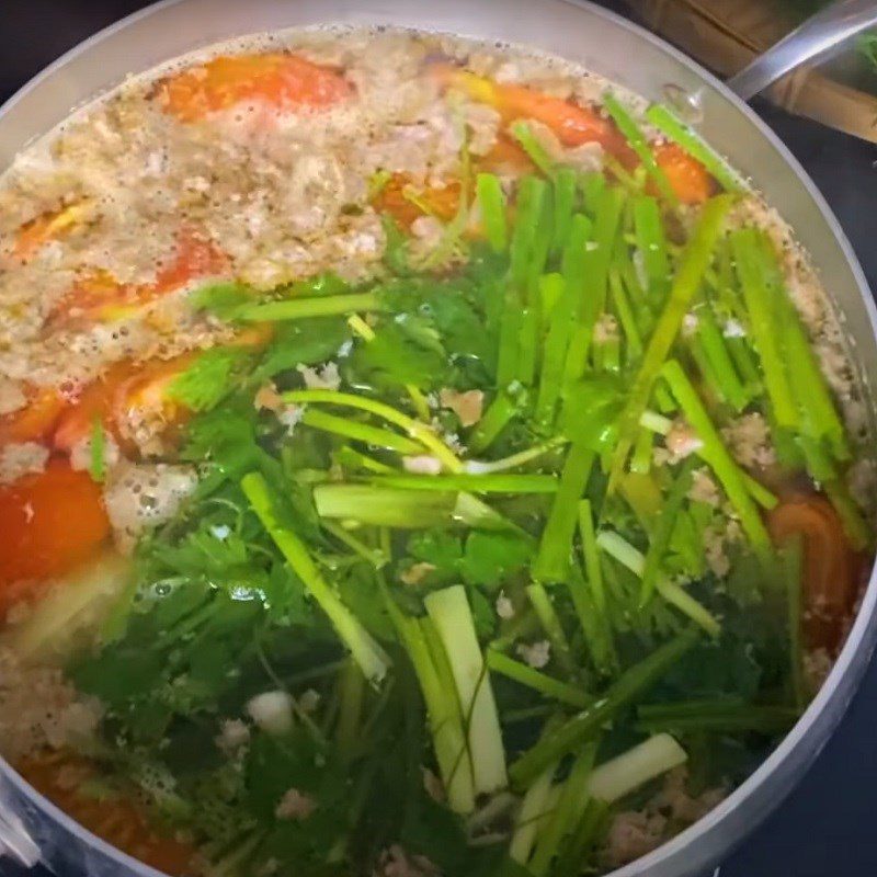 Step 4 Cooking soup Crab soup cooking tang