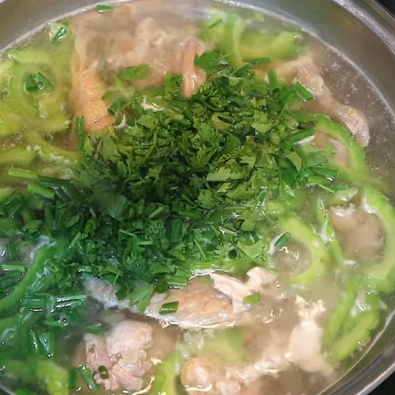Step 4 Cook the soup Bitter melon chicken soup