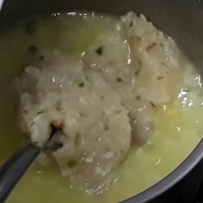Step 3 Cooking porridge Chicken gourd porridge for weaning