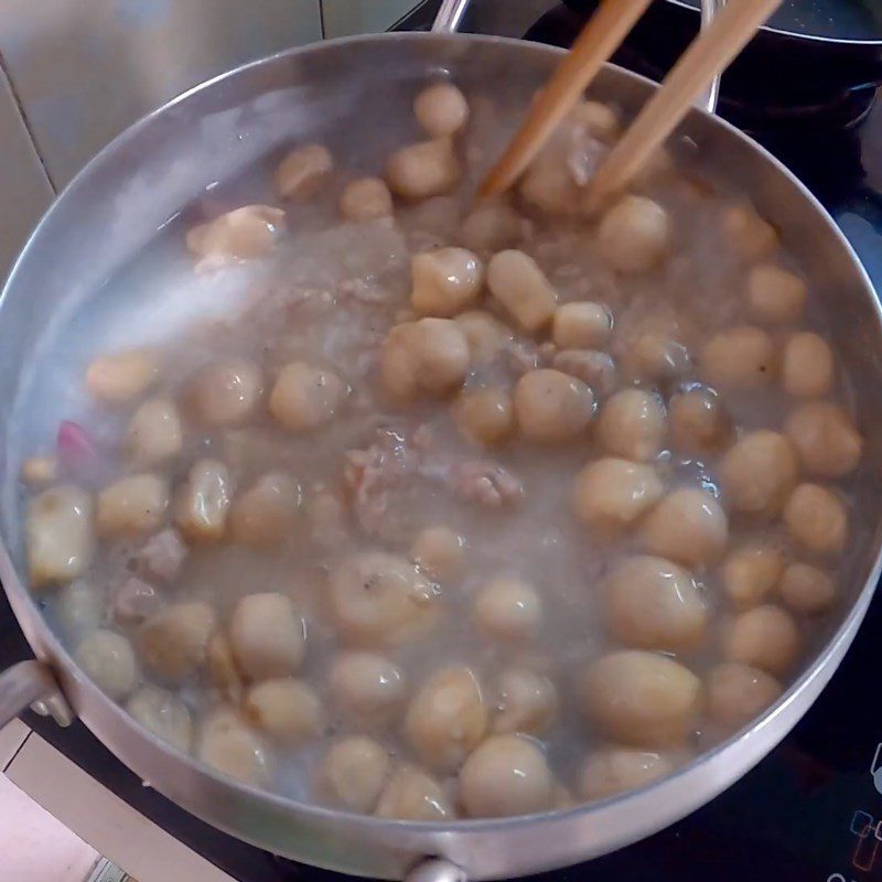Step 4 Cook the porridge Duck embryo porridge