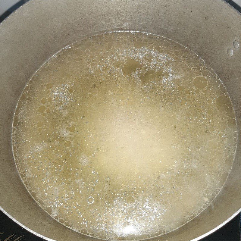 Step 4 Cook the duck porridge with mung beans