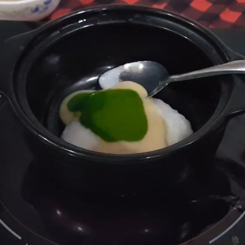 Step 6 Cook the porridge Beef and water spinach porridge
