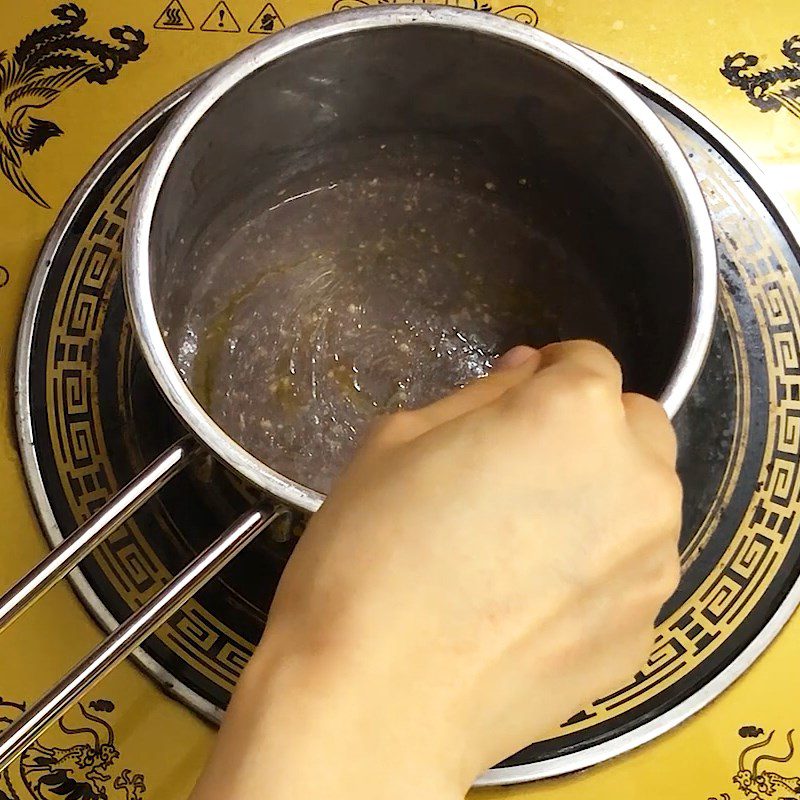 Step 3 Cooking porridge Red bean porridge with chicken egg susu