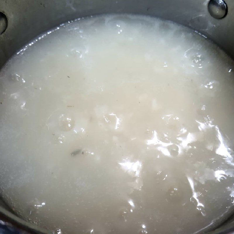 Step 2 Cook porridge Eel porridge Nghe An