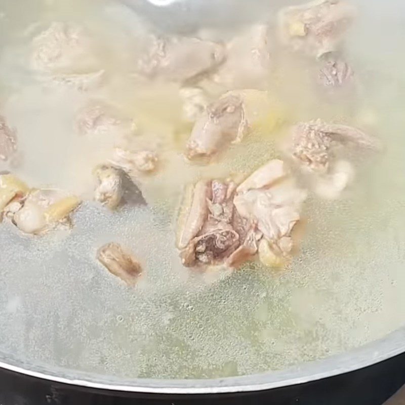 Step 6 Cooking chicken porridge Chicken porridge