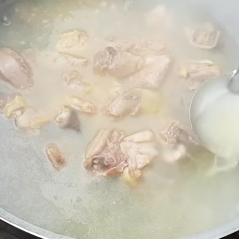 Step 6 Cooking chicken porridge Chicken porridge