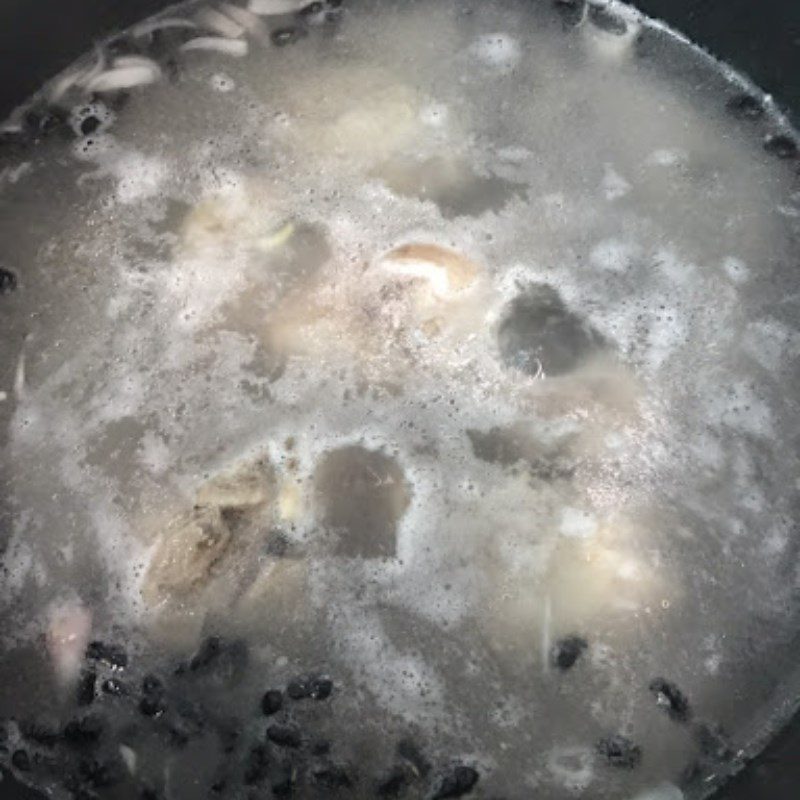 Step 2 Cooking Black Bean Pork Bone Porridge Black Bean Pork Bone Porridge