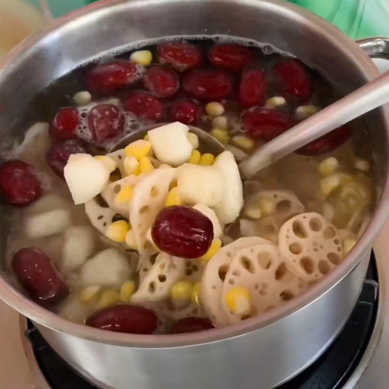 Step 3 Cook the Lotus Root and Taro Dessert