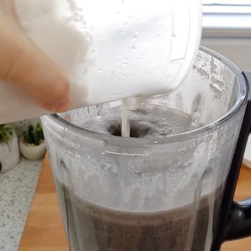 Step 3 Cooking Black Sesame Pudding Chinese Black Sesame Pudding