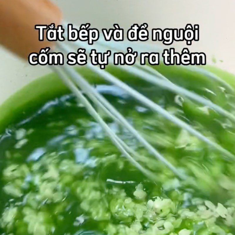 Step 4 Cooking young sticky rice Yogurt cheese young sticky rice (Recipe from the TikTok channel Cooking with TasteVN)