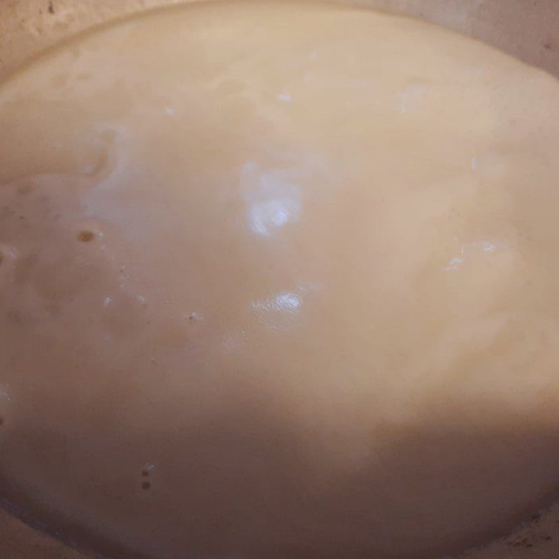 Step 3 Cook the coconut milk mixture Banana ice cream with coconut milk without a blender