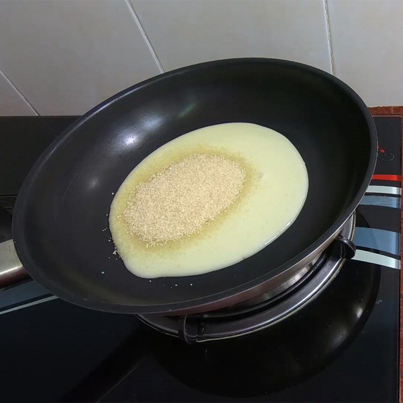 Step 2 Cook the milk mixture for tomato strawberry smoothie
