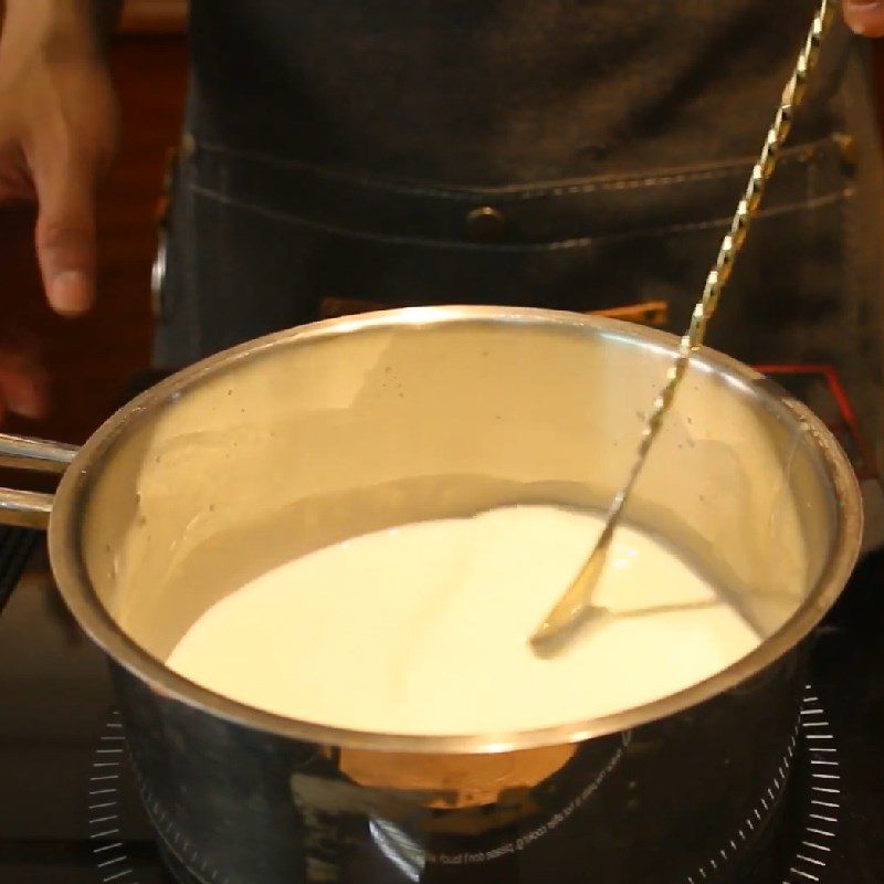 Step 1 Prepare the milk mixture for Hot Silver Coffee