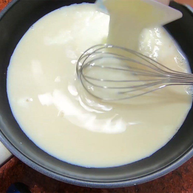 Step 2 Cook the milk mixture for tomato strawberry smoothie