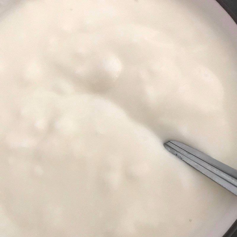 Step 2 Cook the milk mixture for yogurt panna cotta with passion fruit jelly